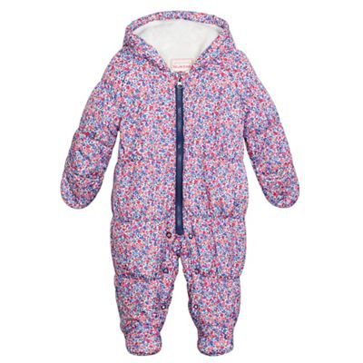 bluezoo Baby girls' multi-coloured ditsy floral print snowsuit